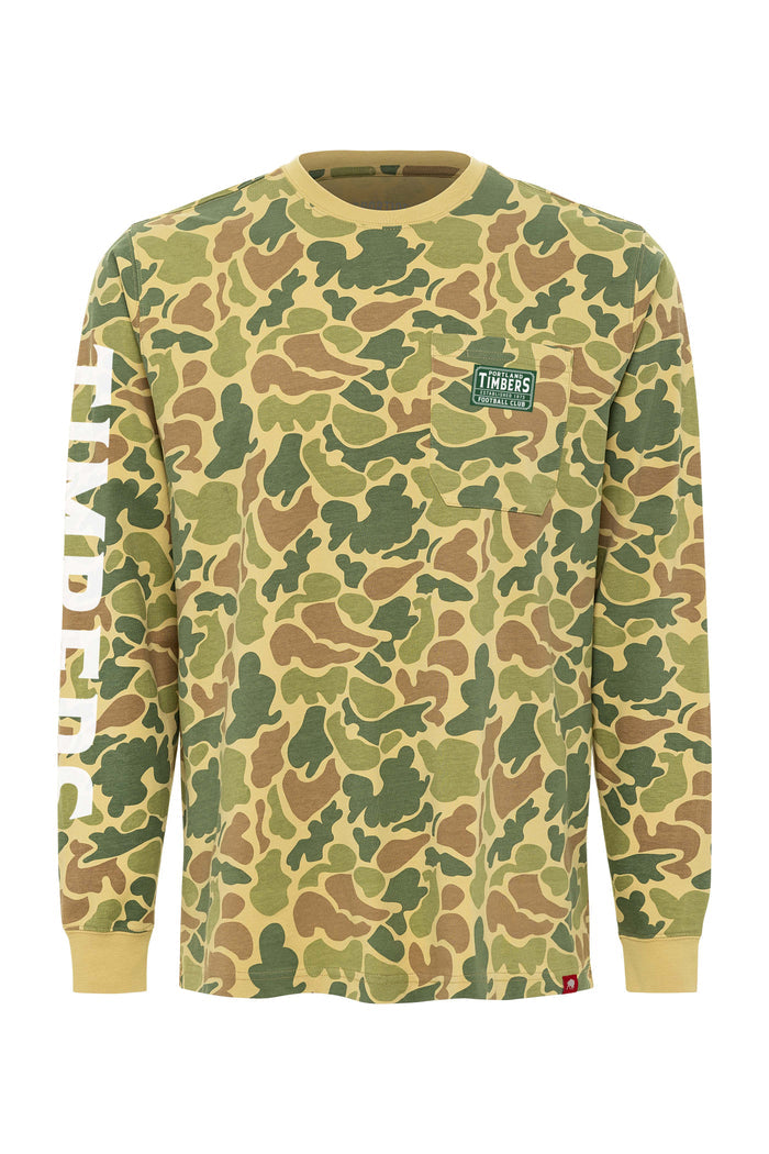 PORTLAND TIMBERS FC MEN'S WALES CAMO LONG SLEEVE