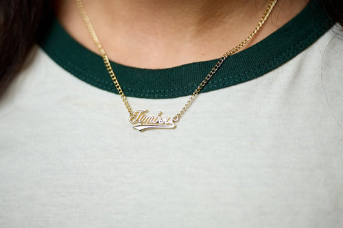 PORTLAND TIMBERS FC NAMEPLATE NECKLACE