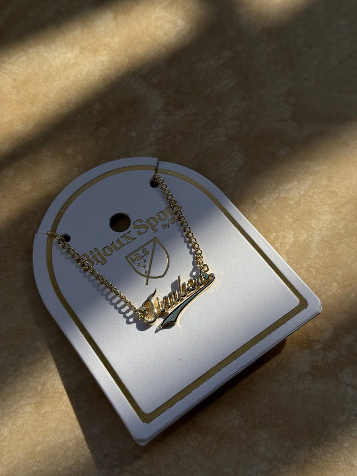 PORTLAND TIMBERS FC NAMEPLATE NECKLACE