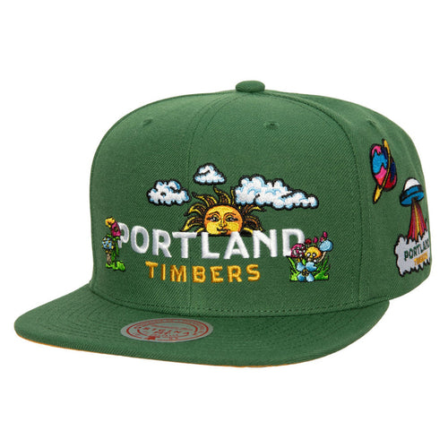 PORTLAND TIMBERS FC PSYCHEDELIC SNAPBACK HAT