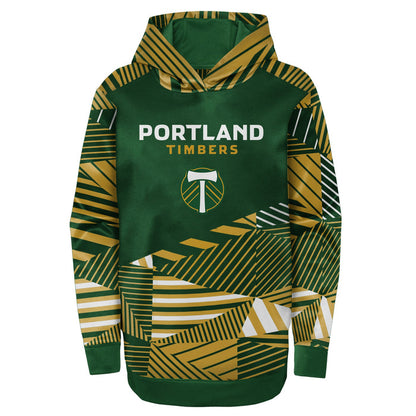 PORTLAND TIMBERS FC YOUTH LONG SLEEVE FLEECE HOODIE