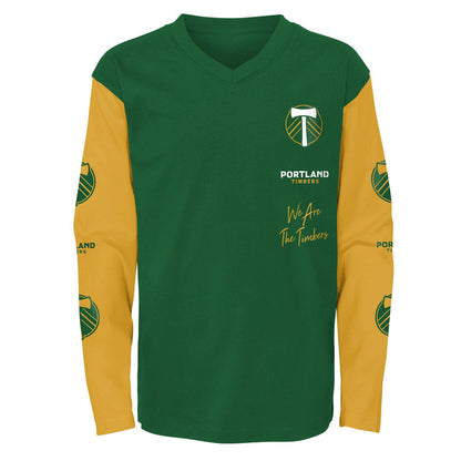 PORTLAND TIMBERS FC YOUTH LONG SLEEVE GOLDEN GOAL TEE