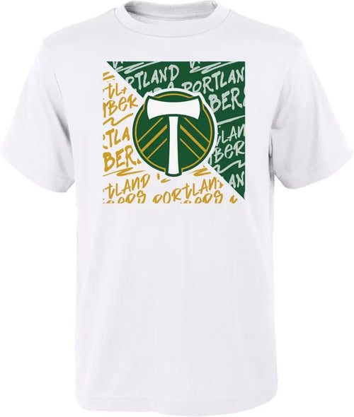 PORTLAND TIMBERS FC YOUTH SHORT SLEEVE DIVIDE TEE