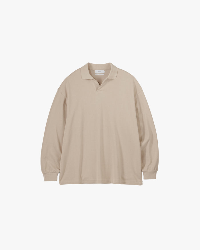 -SALE- Cotton Pique Jersey L/S Skipper Polo