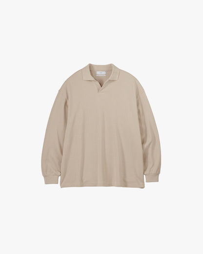 -SALE- Cotton Pique Jersey L/S Skipper Polo