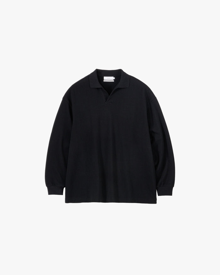 -SALE- Cotton Pique Jersey L/S Skipper Polo