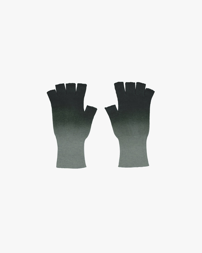 -SALE- Gradient Dyed Wool Knit Fingerless Gloves