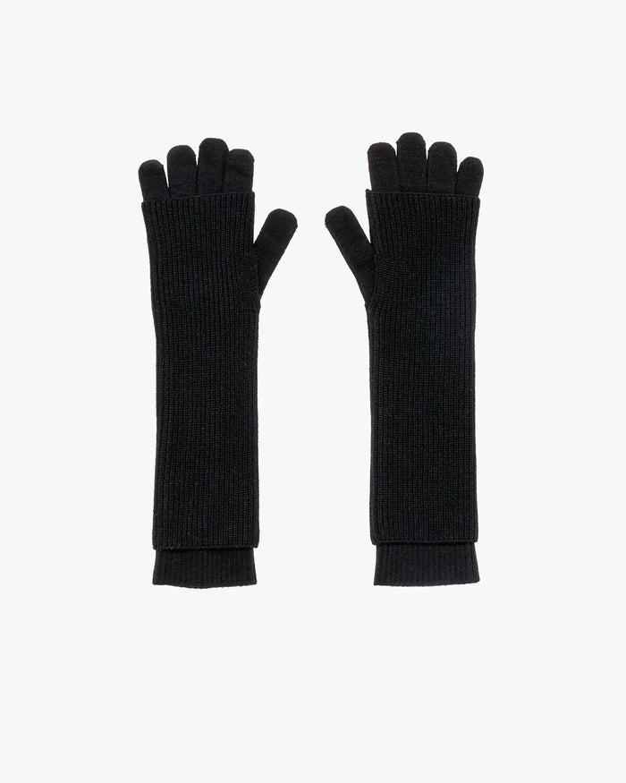 -SALE- Mercerized Fine Wool Knit Layered Gloves
