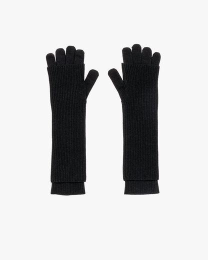 -SALE- Mercerized Fine Wool Knit Layered Gloves