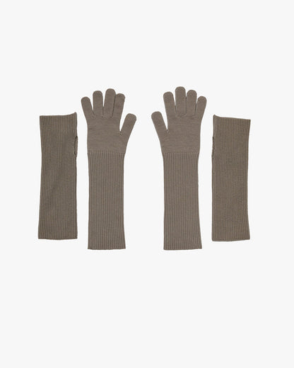 -SALE- Mercerized Fine Wool Knit Layered Gloves