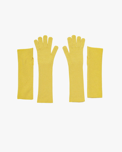 -SALE- Mercerized Fine Wool Knit Layered Gloves