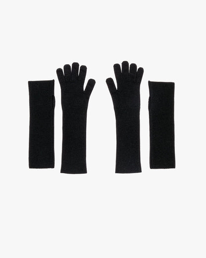 -SALE- Mercerized Fine Wool Knit Layered Gloves