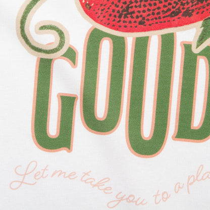 Strawberry Good Life Back Print - Tank Tshirt - White