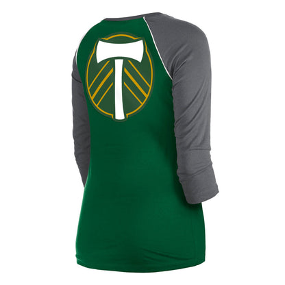 TIMBERS FC LADIES 3/4 SLEEVE OUTLINE TEE
