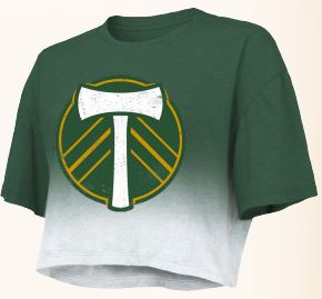 TIMBERS FC LADIES DIP DYE BOXY CROP TOP