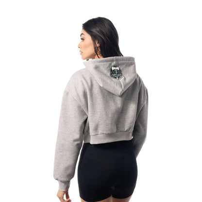TIMBERS FC LADIES LONG SLEEVE CROPPED GLITTER HOODIE