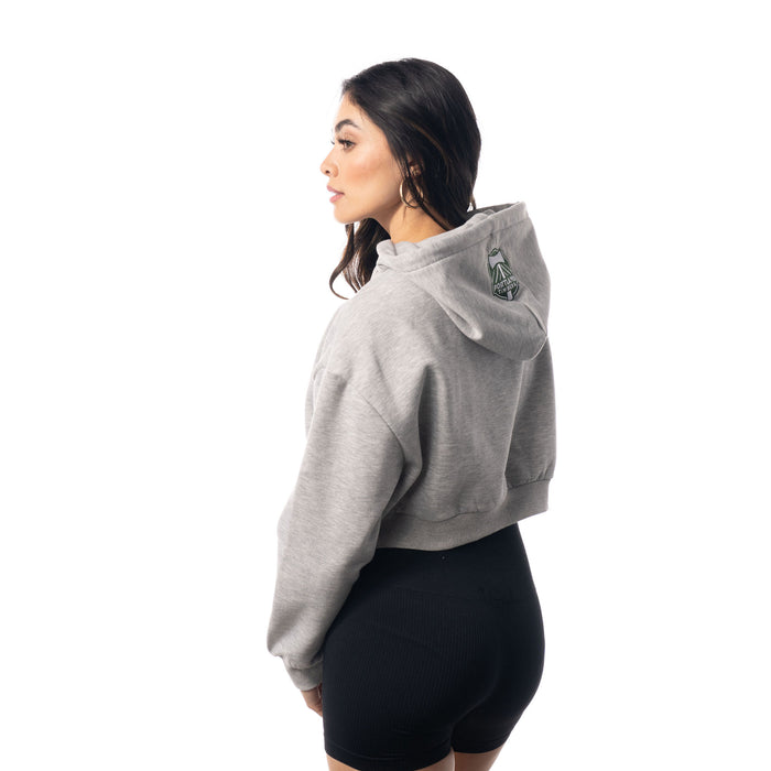 TIMBERS FC LADIES LONG SLEEVE CROPPED GLITTER HOODIE
