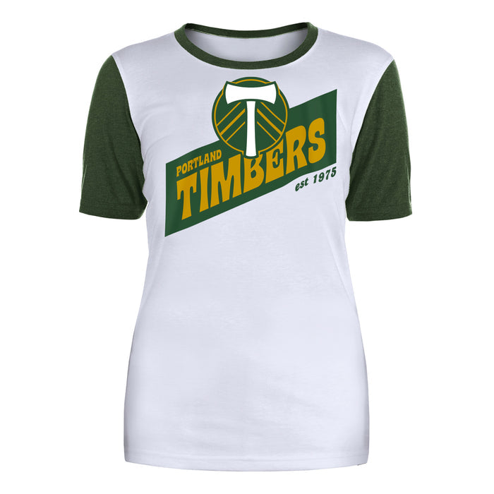 TIMBERS FC LADIES SHORT SLEEVE SLANTED TEE