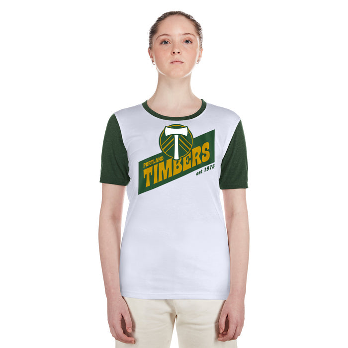 TIMBERS FC LADIES SHORT SLEEVE SLANTED TEE