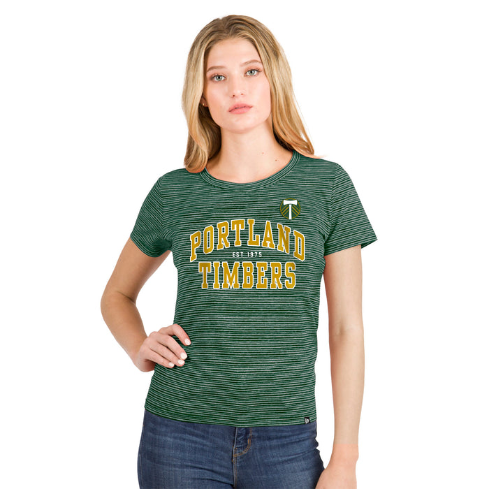 TIMBERS FC LADIES SHORT SLEEVE STRIPED TEE