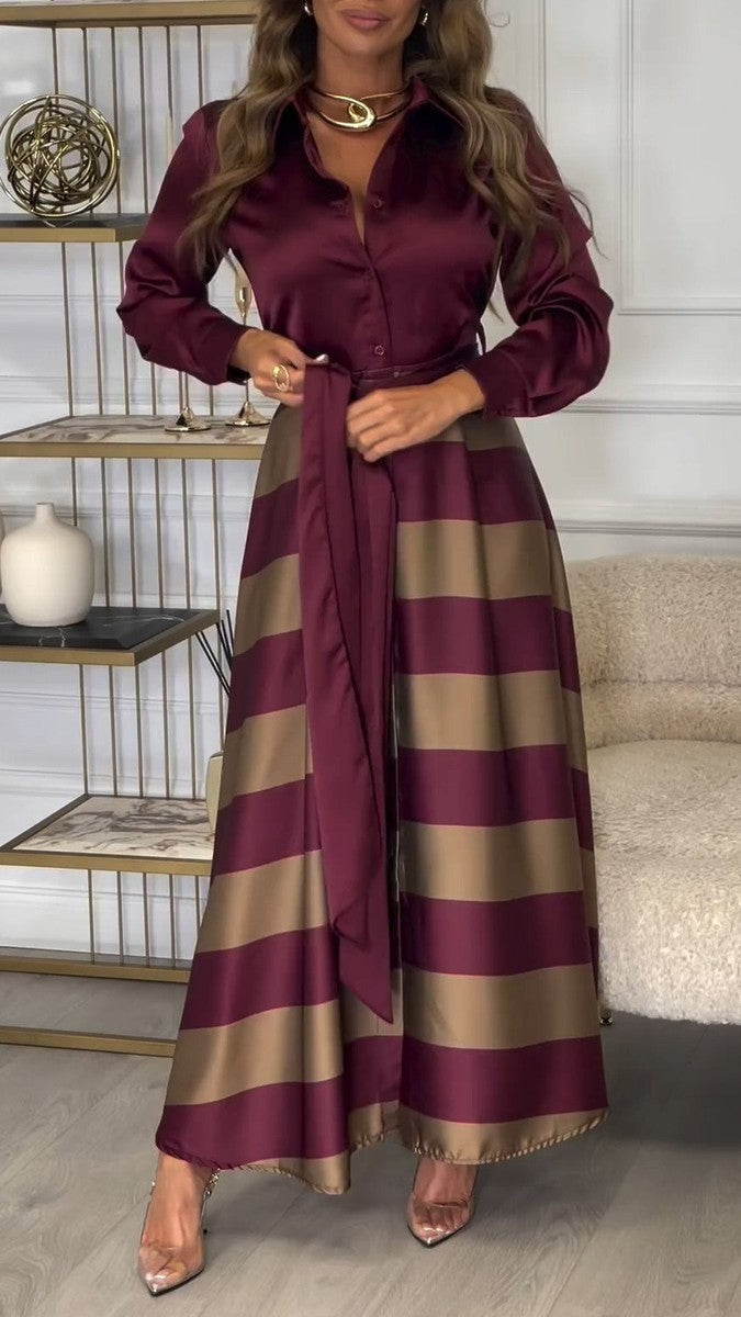 Ursula - Sophisticated Striped Dress
