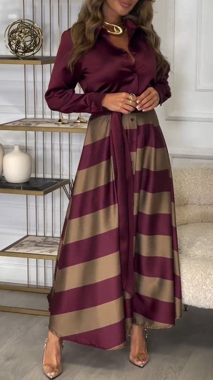 Ursula - Sophisticated Striped Dress