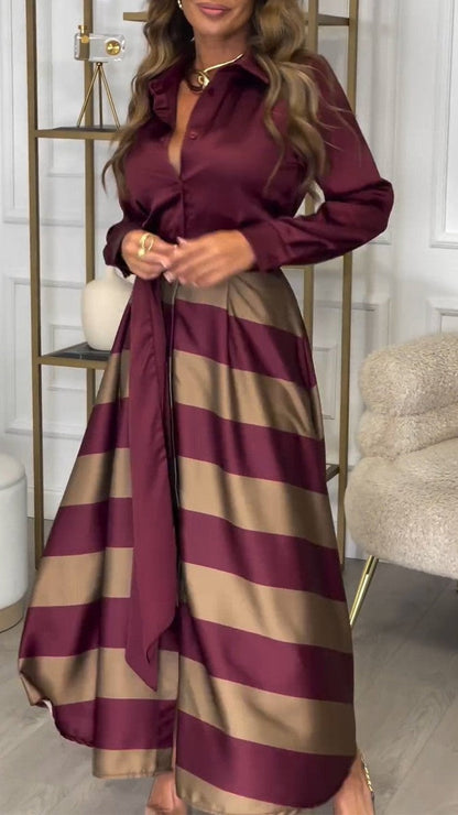 Ursula - Sophisticated Striped Dress
